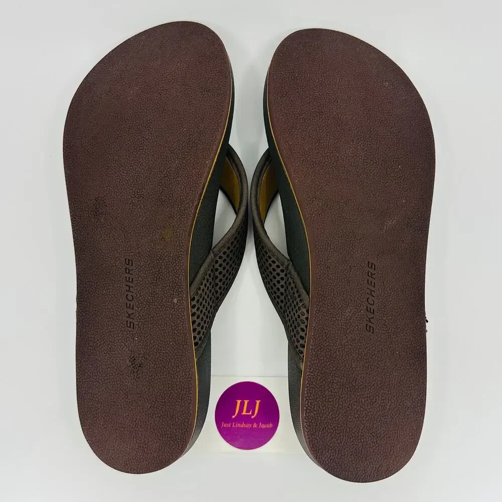 Skechers Men's Relaxed Fit: Pelem - Emiro Thong Sandals Dark Brown 65093 Size 12